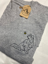 Load image into Gallery viewer, Shetland Sheepdog Outline T-shirt - embroidered Shetland Sheepdog dog organic tee for dog lovers and owners