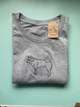 Load image into Gallery viewer, Embroidered Organic Shiba Inu T-Shirt - Gifts for Shiba Inu lovers and owners