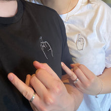 Load image into Gallery viewer, MATCHING Wedding/ Newlyweds Embroidered T-shirts - newly wed or honeymoon t-shirts