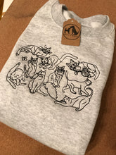 Load image into Gallery viewer, Embroidered Cats Sweatshirt - The perfect gift for cat lovers & owners