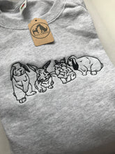 Load image into Gallery viewer, Embroidered Bunny Rabbit Sweatshirt - Gift for bunny lovers &owners