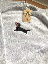 Load image into Gallery viewer, Embroidered Dachshund Sweatshirt - Gift for Sausage dog owners/ lovers