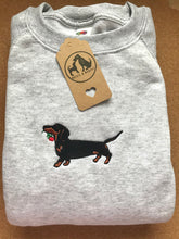 Load image into Gallery viewer, Embroidered Dachshund Sweatshirt - Gift for Sausage dog owners/ lovers
