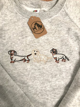 Load image into Gallery viewer, Embroidered Dachshund Sweatshirt - Gifts for sausage dog lovers/ owners