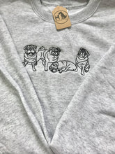 Load image into Gallery viewer, Embroidered Pug Sweatshirt - Pug lover & owner gifts