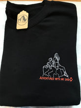 Load image into Gallery viewer, Embroidered Dog Lover Sweatshirt - Adventures with my dog sweater for dog owners
