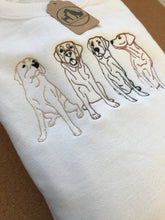 Load image into Gallery viewer, Embroidered Labrador Sweatshirt - Gifts for yellow, chocolate brown, black and fox red lab lovers