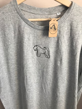 Load image into Gallery viewer, Embroidered Kerry Blue T-shirt - Gifts for Kerry blue terrier lovers and owners