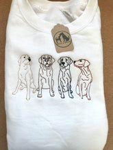 Load image into Gallery viewer, Embroidered Labrador Sweatshirt - Gifts for yellow, chocolate brown, black and fox red lab lovers
