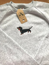 Load image into Gallery viewer, Embroidered Dachshund Sweatshirt - Gift for Sausage dog owners/ lovers