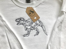 Load image into Gallery viewer, Embroidered T-Rex Dinosaur Sweatshirt