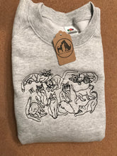 Load image into Gallery viewer, Embroidered Cats Sweatshirt - The perfect gift for cat lovers & owners