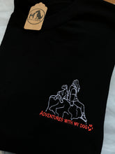 Load image into Gallery viewer, Embroidered Dog Lover Sweatshirt - Adventures with my dog sweater for dog owners