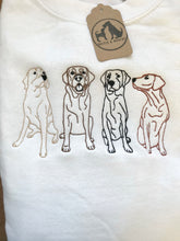 Load image into Gallery viewer, Embroidered Labrador Sweatshirt - Gifts for yellow, chocolate brown, black and fox red lab lovers
