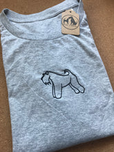 Load image into Gallery viewer, Embroidered Kerry Blue T-shirt - Gifts for Kerry blue terrier lovers and owners