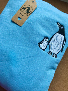 Embroidered Penguin Sweatshirt for Penguin Lovers