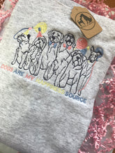 Load image into Gallery viewer, Embroidered Dog Party Sweatshirt - ‘Dogs are my happiness source’