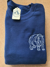 Load image into Gallery viewer, Embroidered Rhino Sweatshirt - Gifts for Rhinoceros Lovers
