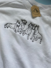 Load image into Gallery viewer, IMPERFECT English bull terrier sweatshirt- WHITE XL