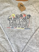 Load image into Gallery viewer, Embroidered Dog Party Sweatshirt - ‘Dogs are my happiness source’