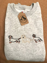 Load image into Gallery viewer, Embroidered Dachshund Sweatshirt - Gifts for sausage dog lovers/ owners
