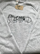 Load image into Gallery viewer, Embroidered Bunny Rabbit Sweatshirt - Gift for bunny lovers &owners