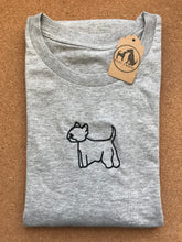 Load image into Gallery viewer, Embroidered Westie T-shirt - Gifts for west highland terrier lovers and owners