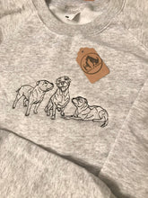 Load image into Gallery viewer, Embroidered Staffy Sweatshirt- Gifts for Staffordshire Bull Terrier lovers