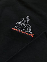 Load image into Gallery viewer, Embroidered Dog Lover Sweatshirt - Adventures with my dog sweater for dog owners