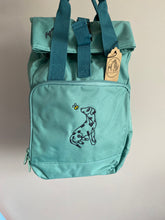 Load image into Gallery viewer, Spring Dog Breed Outline Backpack for Dog Lovers and Owners- colourful embroidered compact rucksack for your adventures