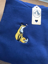 Load image into Gallery viewer, Fox and Butterfly Embroidered Sweatshirt for Fox Lovers