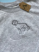 Load image into Gallery viewer, Embroidered Spaniel Silhouette Sweatshirt- Gifts for Cocker spaniel lovers and owners