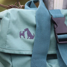 Load image into Gallery viewer, Dog Club Backpack for Dog Lovers and Owners- colourful embroidered compact rucksack  for your adventures
