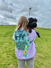 Load image into Gallery viewer, Spring Dogs Backpack for Dog Lovers and Owners- colourful embroidered compact rucksack for your adventures