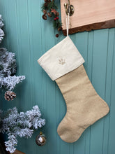 Load image into Gallery viewer, Custom  Paw Print Christmas Stocking - dog/ cat Xmas stocking- not filled