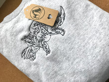 Load image into Gallery viewer, Embroidered Triceratops Dinosaur Sweatshirt