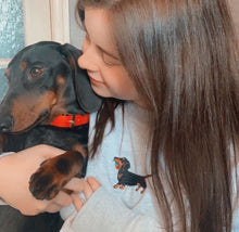 Load image into Gallery viewer, Embroidered Dachshund Sweatshirt - Gift for Sausage dog owners/ lovers