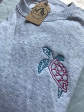 Load image into Gallery viewer, Colourful Sea Turtle Sweatshirt- Gifts for marine/ sea life lovers