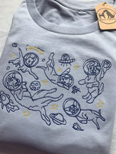 Load image into Gallery viewer, Space Dogs Organic T-shirt- Gifts for dog lovers and owners.