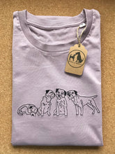 Load image into Gallery viewer, Embroidered Border Terrier T-Shirt- Organic cotton tee for dog lovers