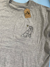 Load image into Gallery viewer, Leonberger Outline T-shirt - embroidered Leonberger organic tee for dog lovers and owners