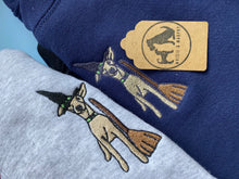 Load image into Gallery viewer, Halloween Witch Dog Sweatshirt - For spooky season lovers.