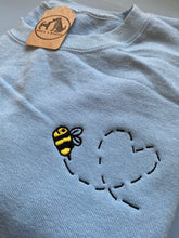 Load image into Gallery viewer, Bumblebee Heart Sweatshirt - Cute embroidered sweatshirt for animal lovers