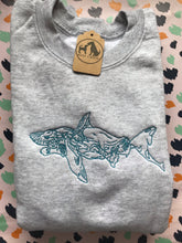 Load image into Gallery viewer, Colourful Shark Sweatshirt - Gifts for Marine Life Lovers