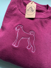 Load image into Gallery viewer, Embroidered Airedale Silhouette Sweatshirt- Gifts for Terrier lovers and owners