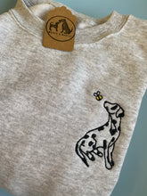 Load image into Gallery viewer, Spring Dalmatian Outline Sweatshirt - Gifts sporty dog owners and lovers.