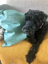 Load image into Gallery viewer, Embroidered Dog Breed Silhouette Tote Bag- sustainable gifts for dog owners