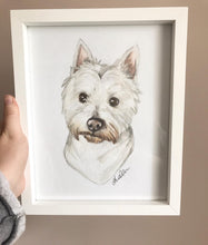 Load image into Gallery viewer, Custom Hand Drawn Pet Portrait - Head and Bust Only