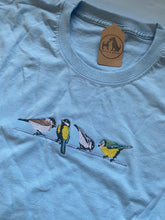 Load image into Gallery viewer, OLD STOCK BIRDS T-shirt- sky blue - XL