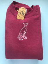 Load image into Gallery viewer, Embroidered Sighthound Sweatshirt- Gifts for Whippet, greyhound, galgo, lurcher lovers and owners